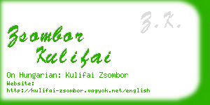 zsombor kulifai business card